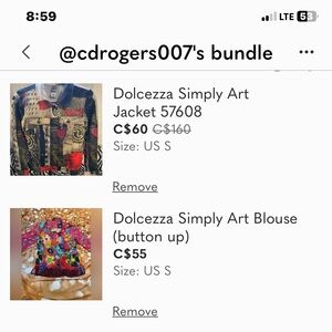 Dolcezza Simply Art Colorful Patchwork Jacket & Top - Multicolor Bundle